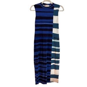 Anthropologie Corey Lynn Calter Blue Abstract Print Sleeveless Maxi Dress XS